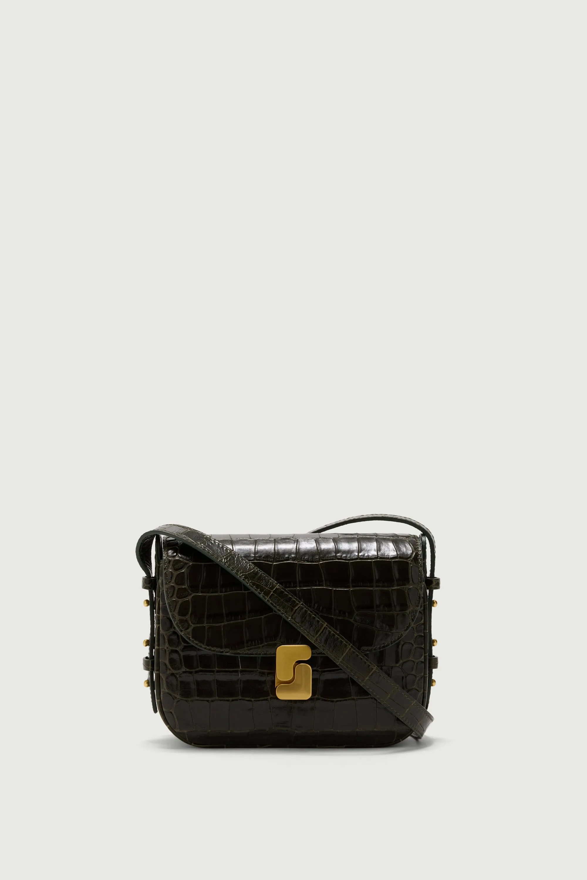SAC BELLISSIMA MINI VERT OLIVE CROCO sold by soeur