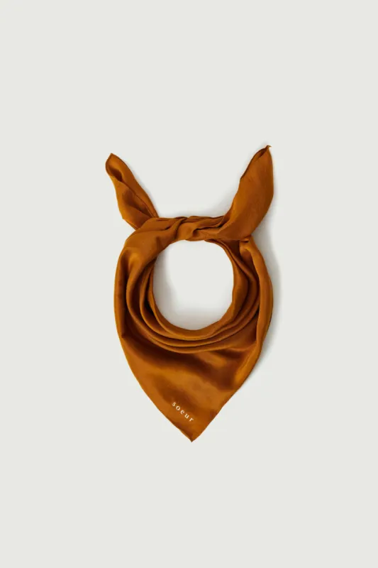 FOULARD SQUARE  ORANGE made by soeur