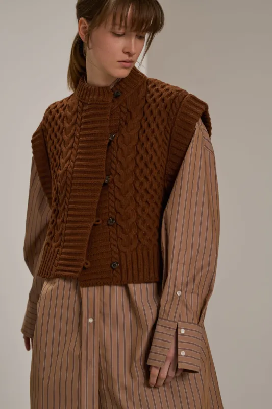 CARDIGAN BARON  MARRON sold by soeur
