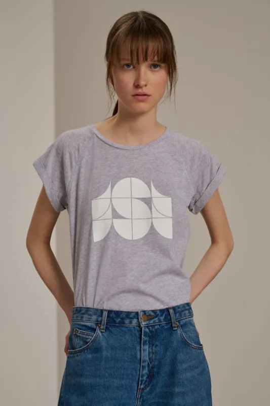 TEE-SHIRT VALENTINA GRIS sold by soeur