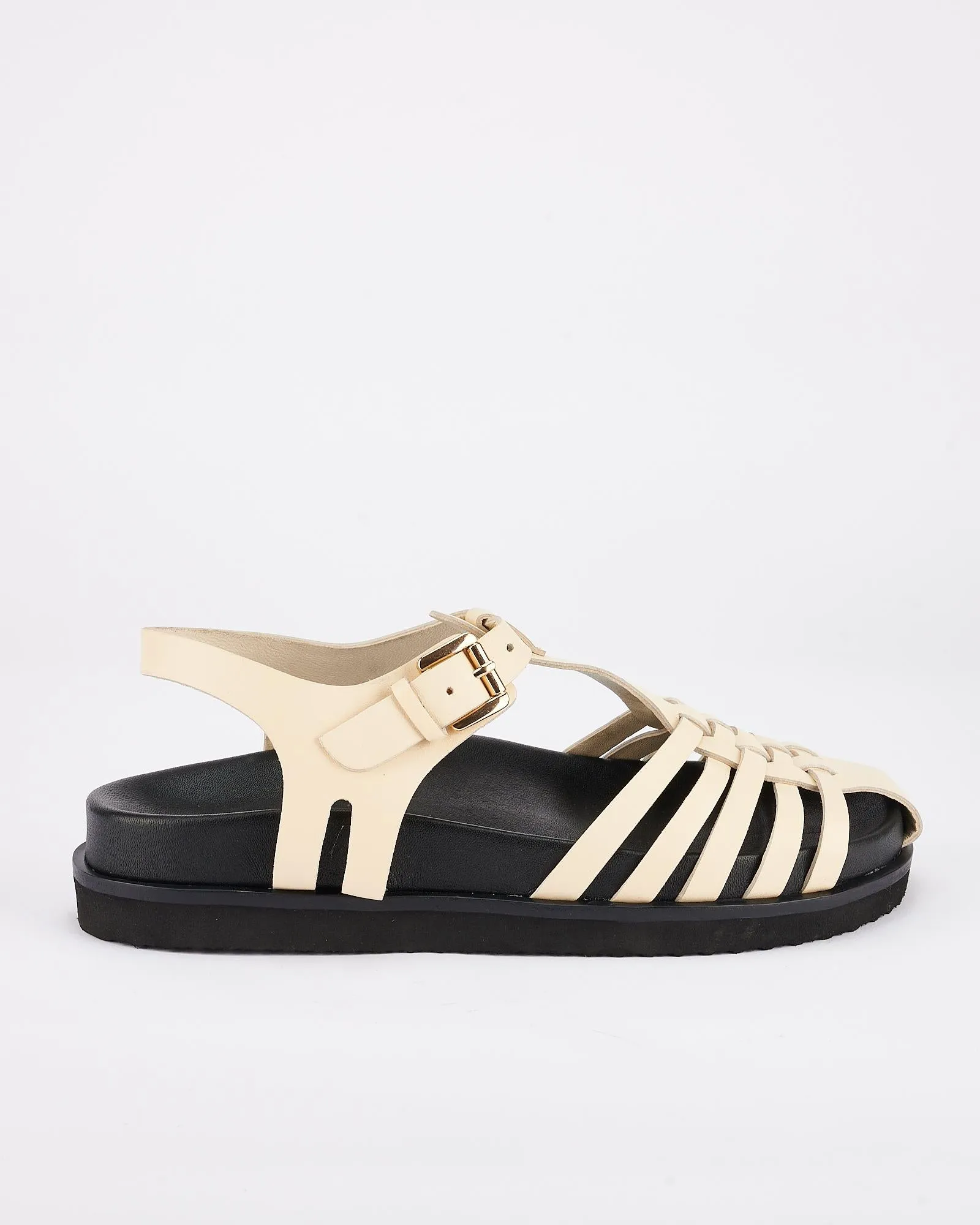 Fisherman Footbed Off white/Black sold by Sol Sana