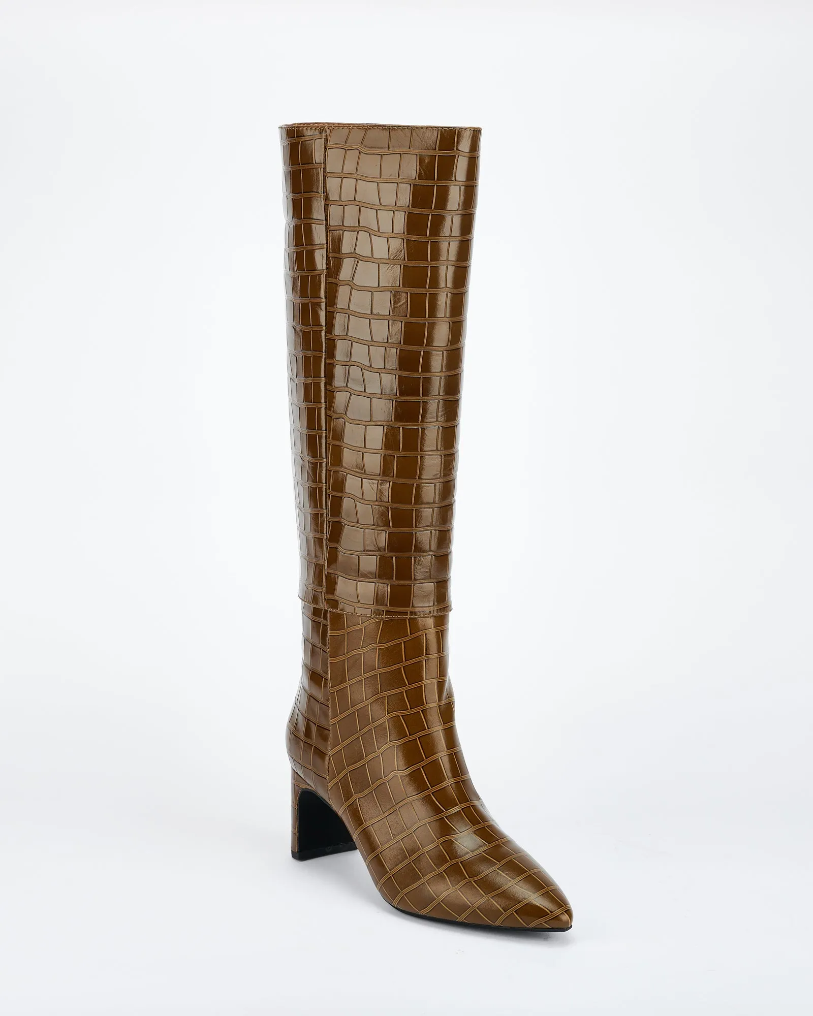 Sinna Knee High Boot Olive Croc sold by Sol Sana product image thumbnail 2