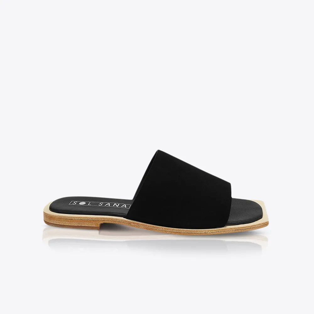 Madonna Slide Black Suede sold by Sol Sana