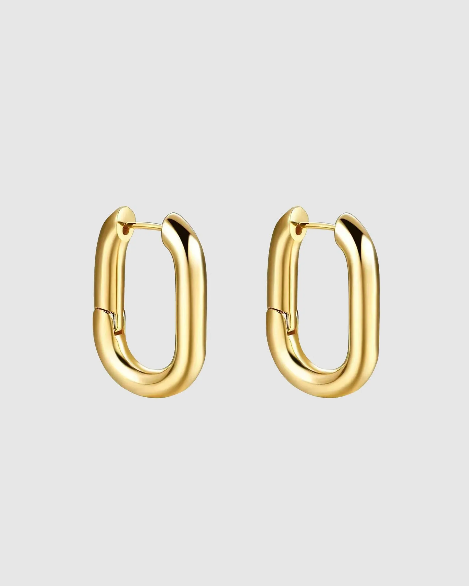 Oval Hoops Gold sold by Sol Sana