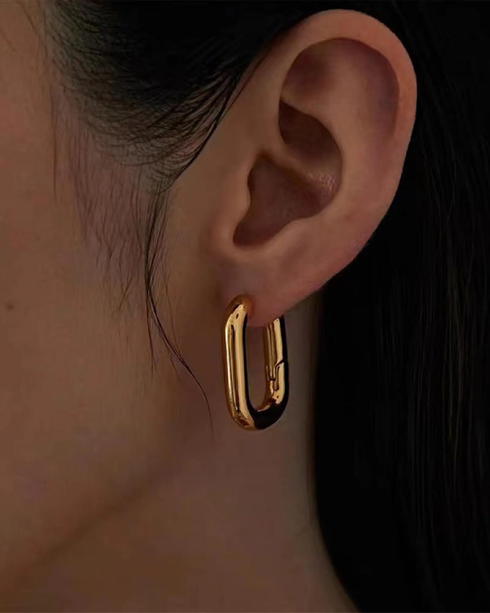 Oval Hoops Gold sold by Sol Sana product image thumbnail 3