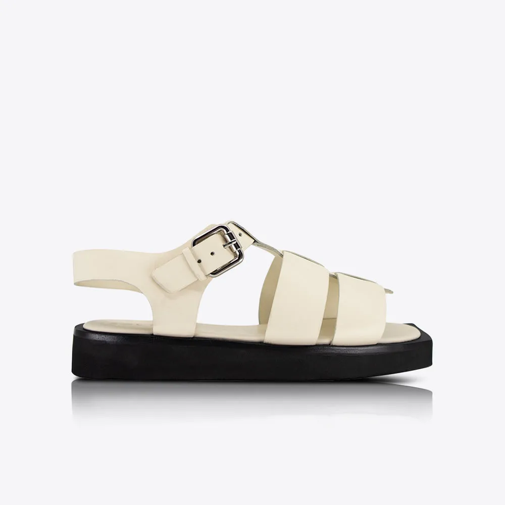 Hawkins Sandal Off White/Black sold by Sol Sana