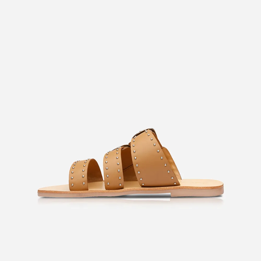 Eastwood Stud Slide Tan/Silver sold by Sol Sana product image thumbnail 4