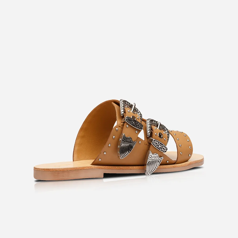 Eastwood Stud Slide Tan/Silver sold by Sol Sana product image thumbnail 5
