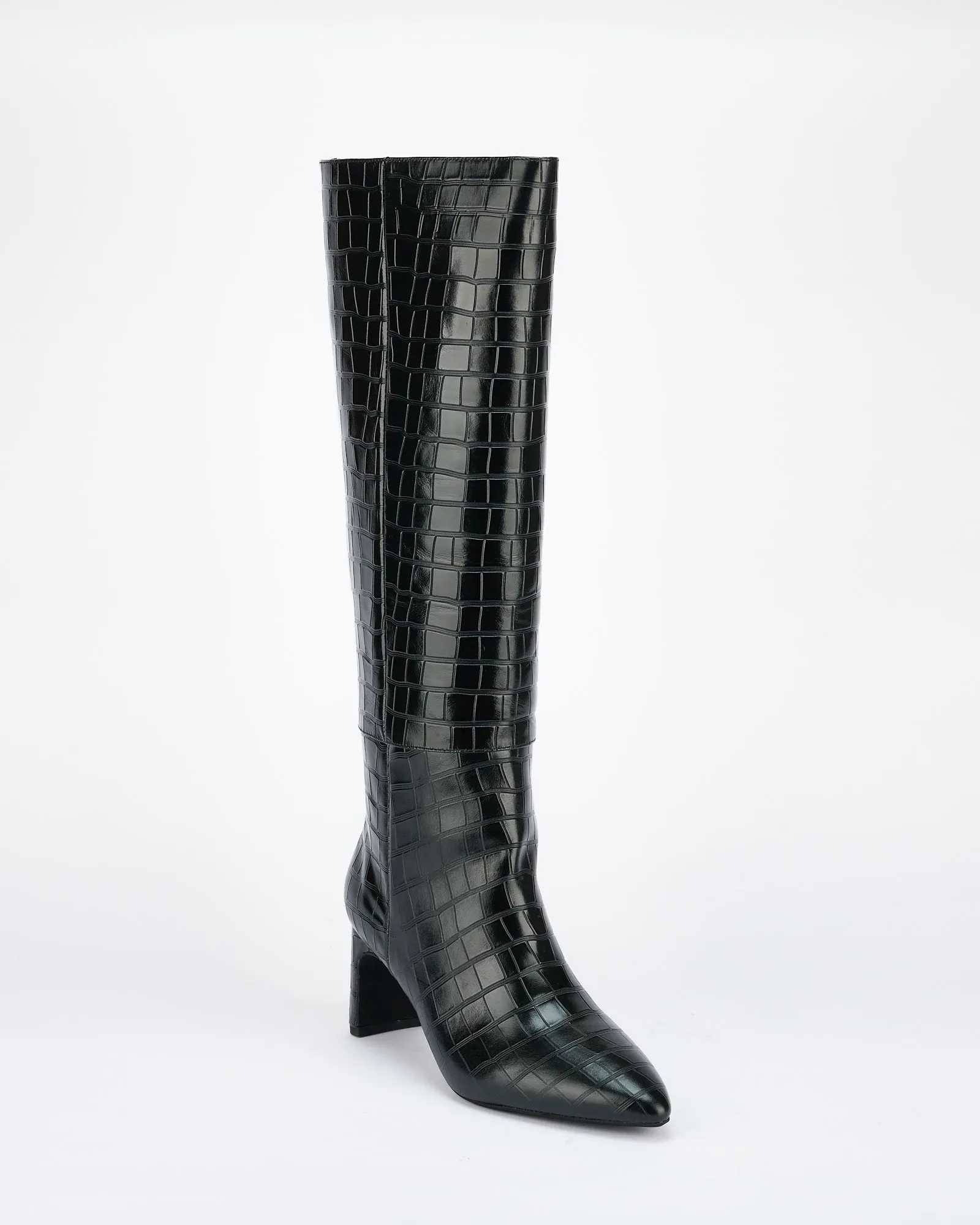 Sinna Knee High Boot Black Croc sold by Sol Sana product image thumbnail 2