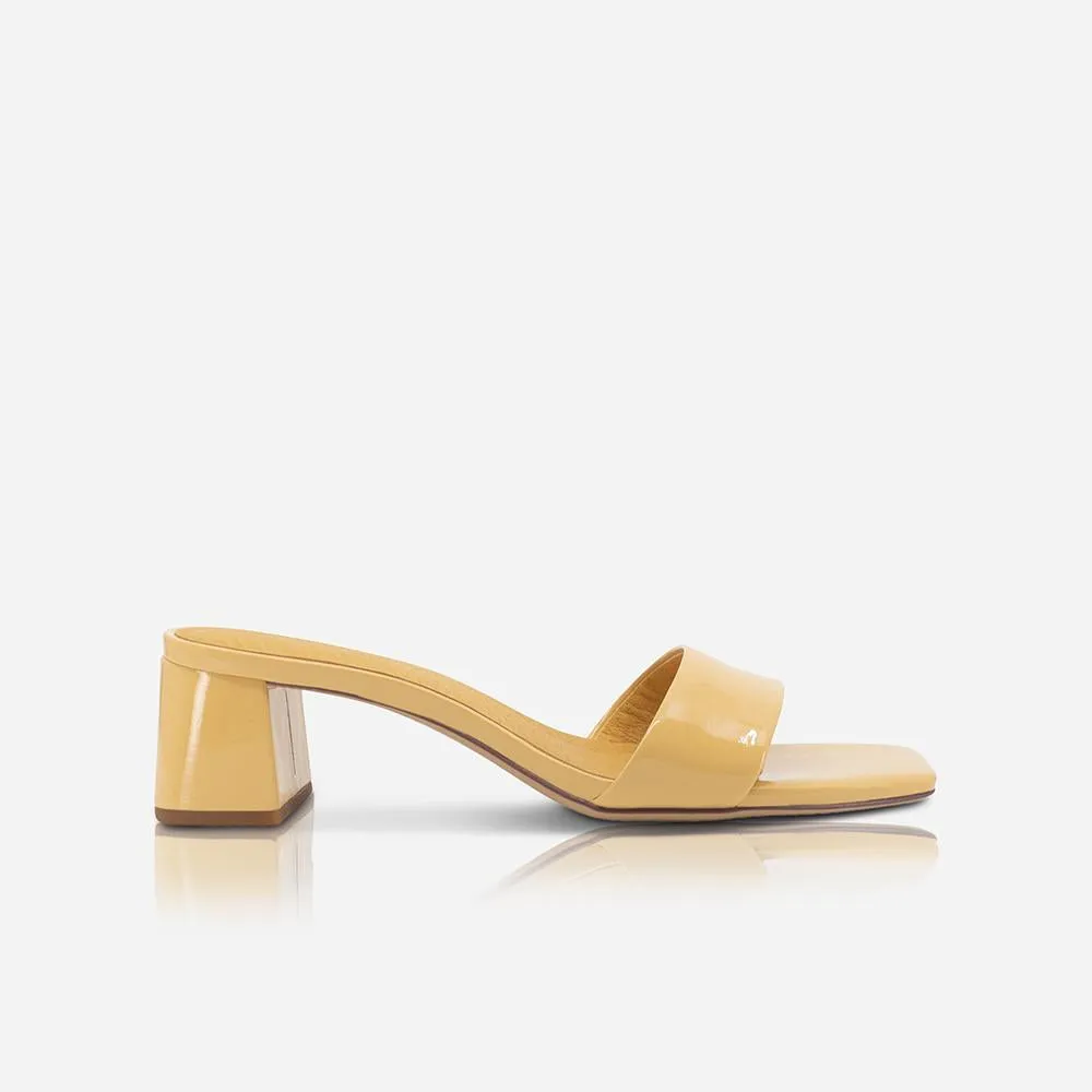 Sofia Mule Patent Popcorn sold by Sol Sana