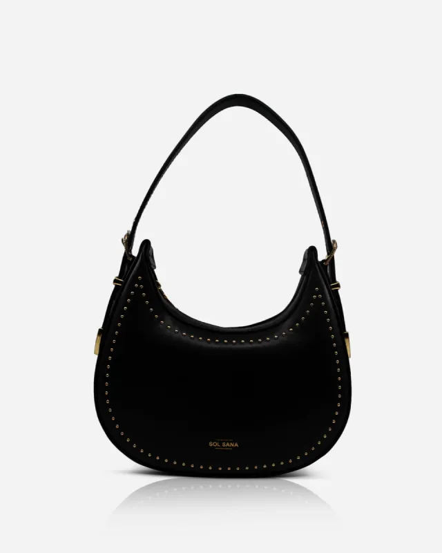 Crescent Bag Black/Gold sold by Sol Sana