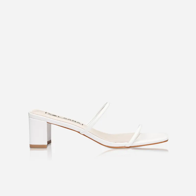 Lottie Mule White sold by Sol Sana