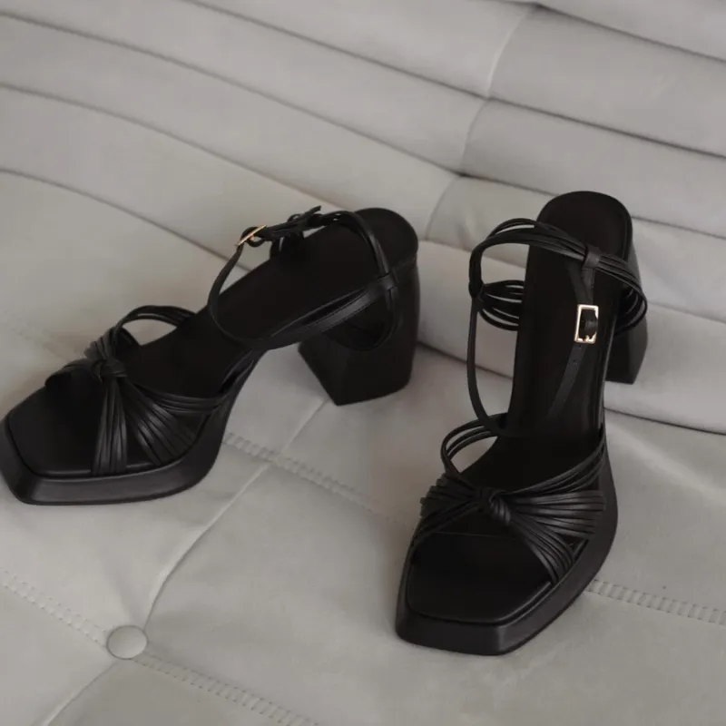 Evita Platform Heel Black sold by Sol Sana product image thumbnail 4