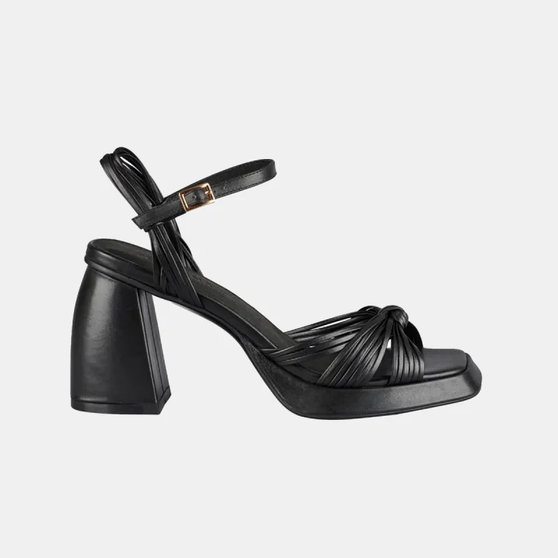 Evita Platform Heel Black sold by Sol Sana