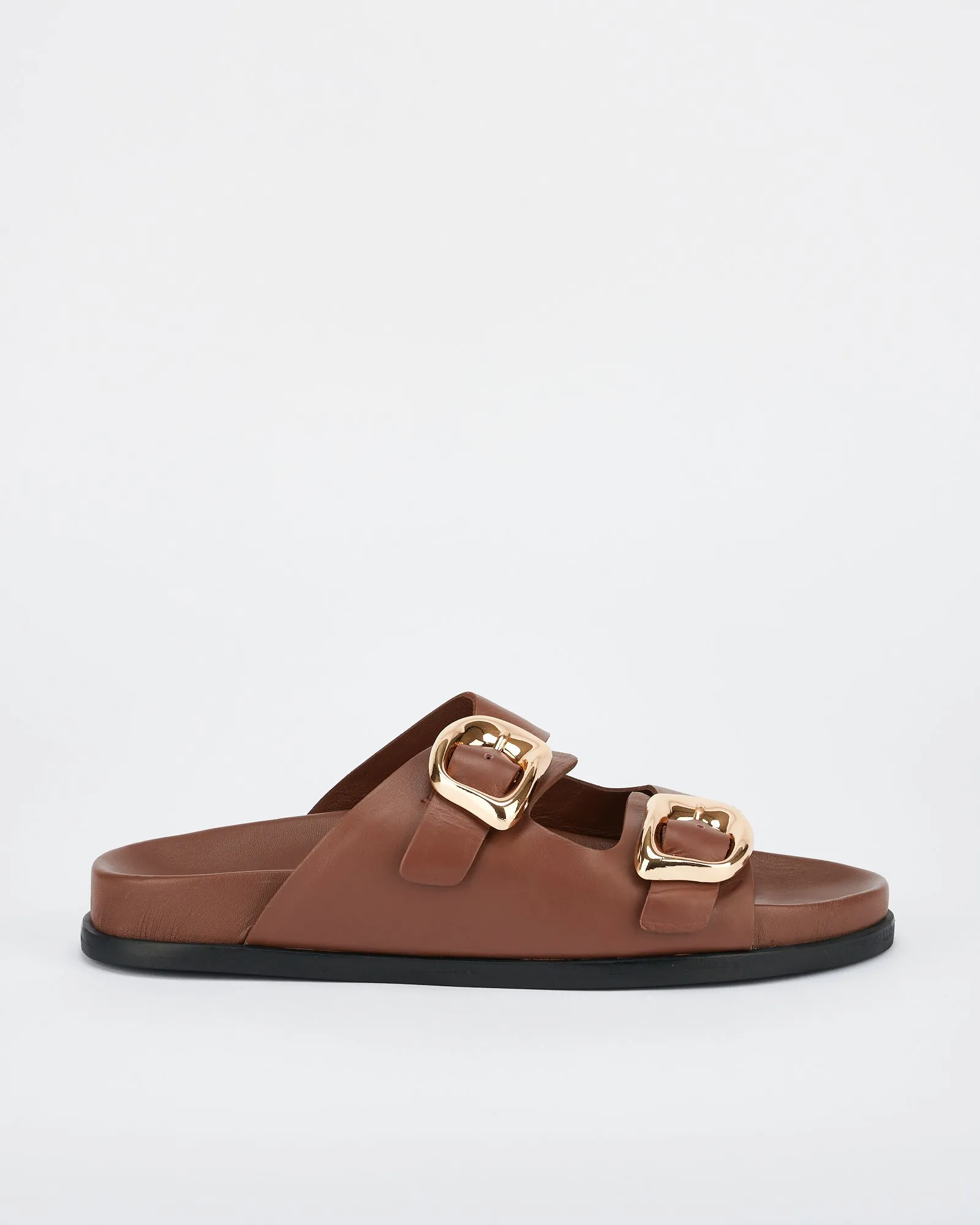 San Jose Footbed Cocoa/Gold sold by Sol Sana