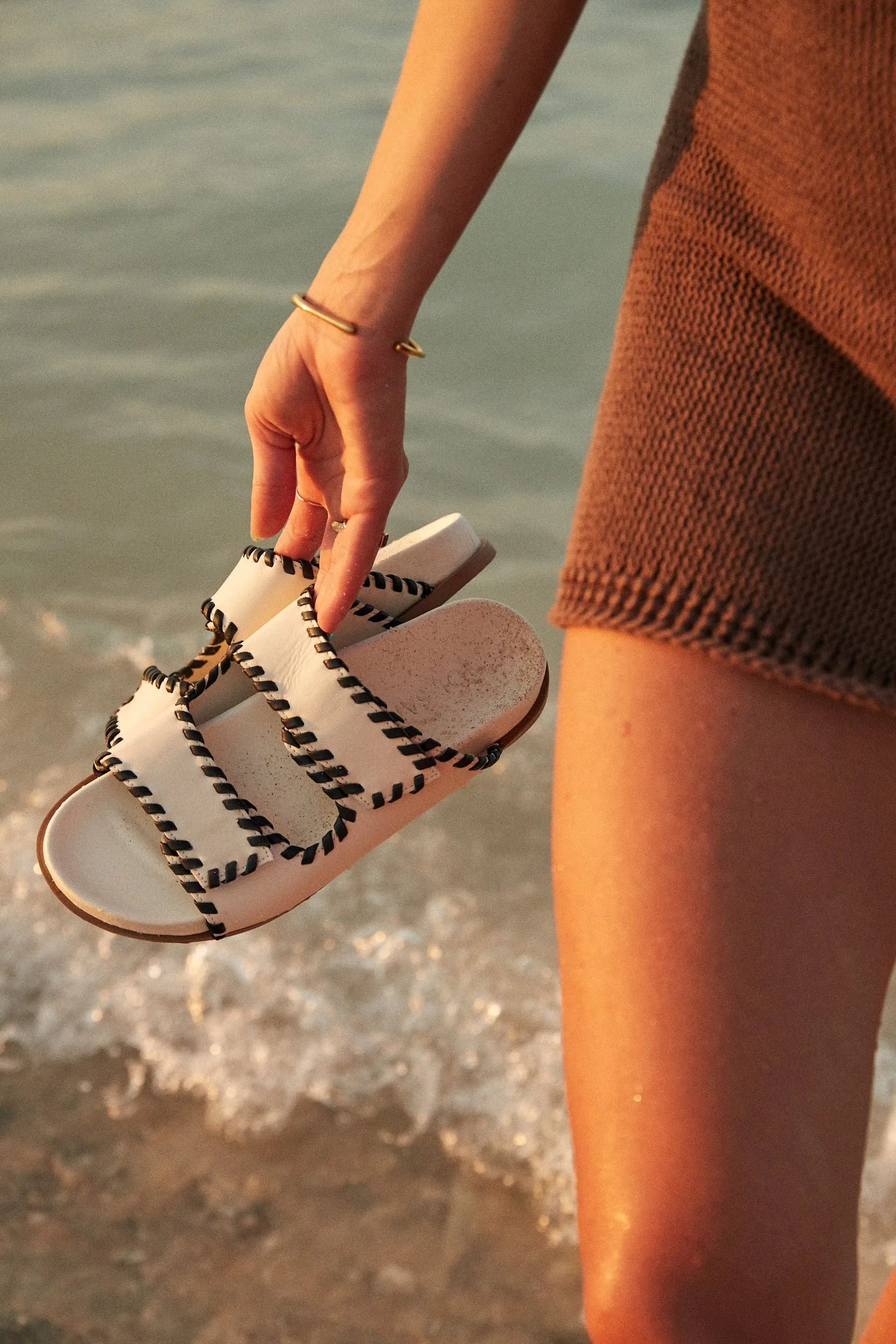 Fontelina Footbed Off White / Black Trim sold by Sol Sana product image thumbnail 2