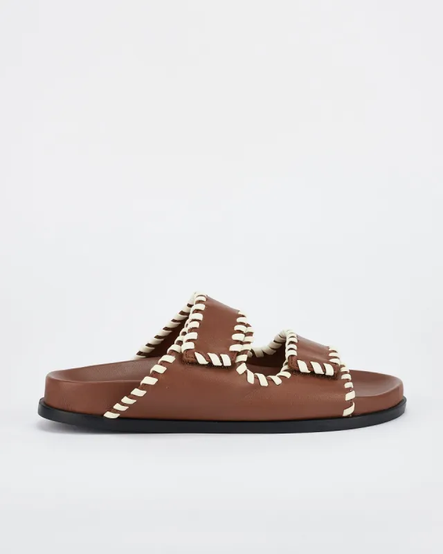 Fontelina Footbed Cocoa / Off White Trim sold by Sol Sana