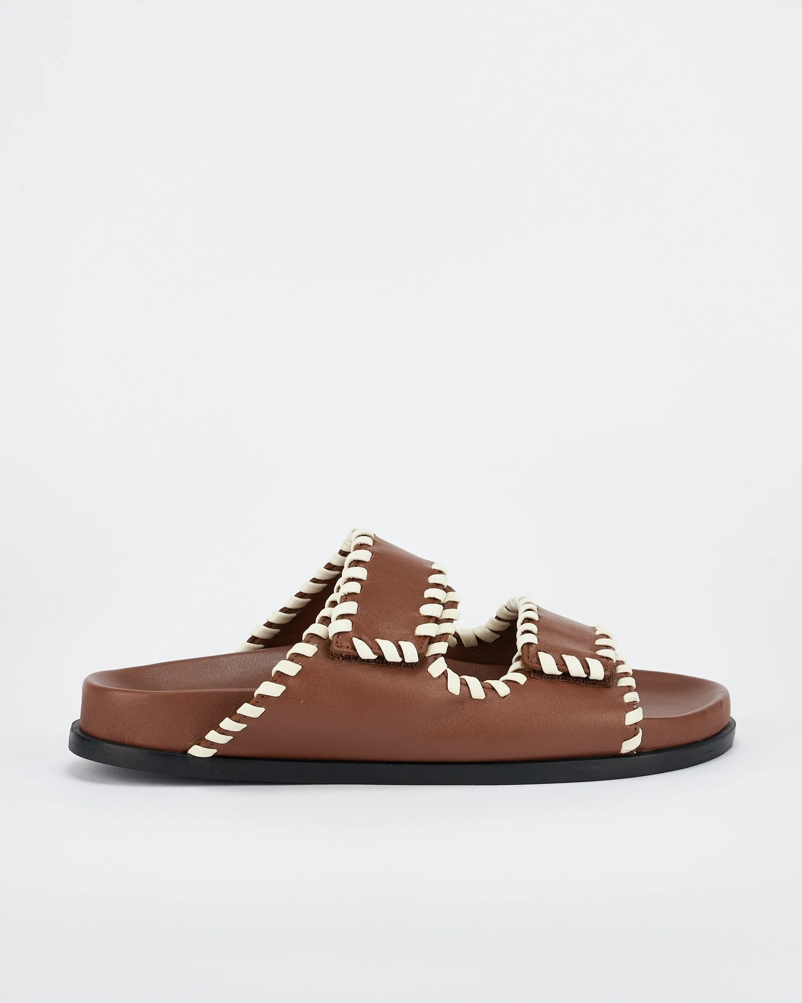 Fontelina Footbed Cocoa / Off White Trim sold by Sol Sana