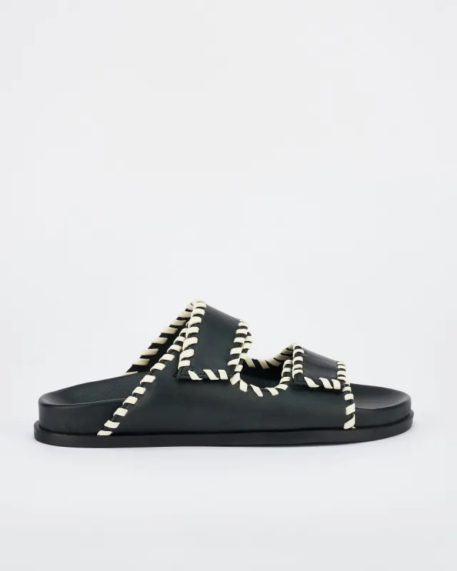 Fontelina Footbed Black/Off White Trim sold by Sol Sana