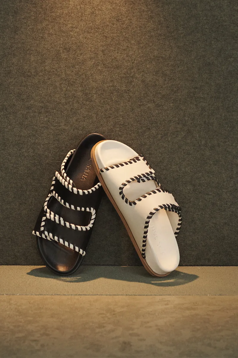 Fontelina Footbed Black/Off White Trim sold by Sol Sana product image thumbnail 5