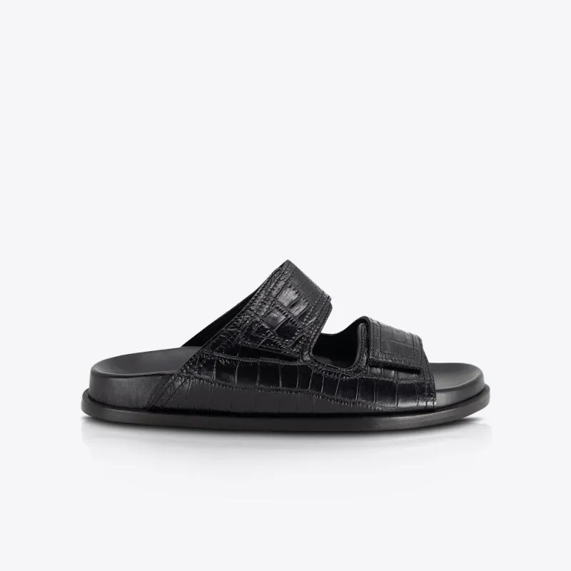 Shine Footbed Black Croc sold by Sol Sana