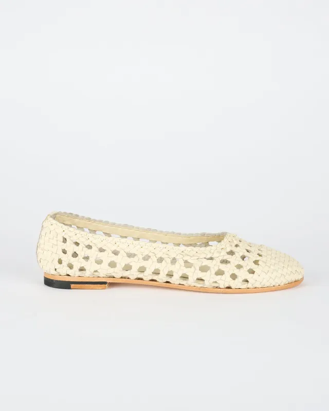 Greene Ballet Flat Off White sold by Sol Sana