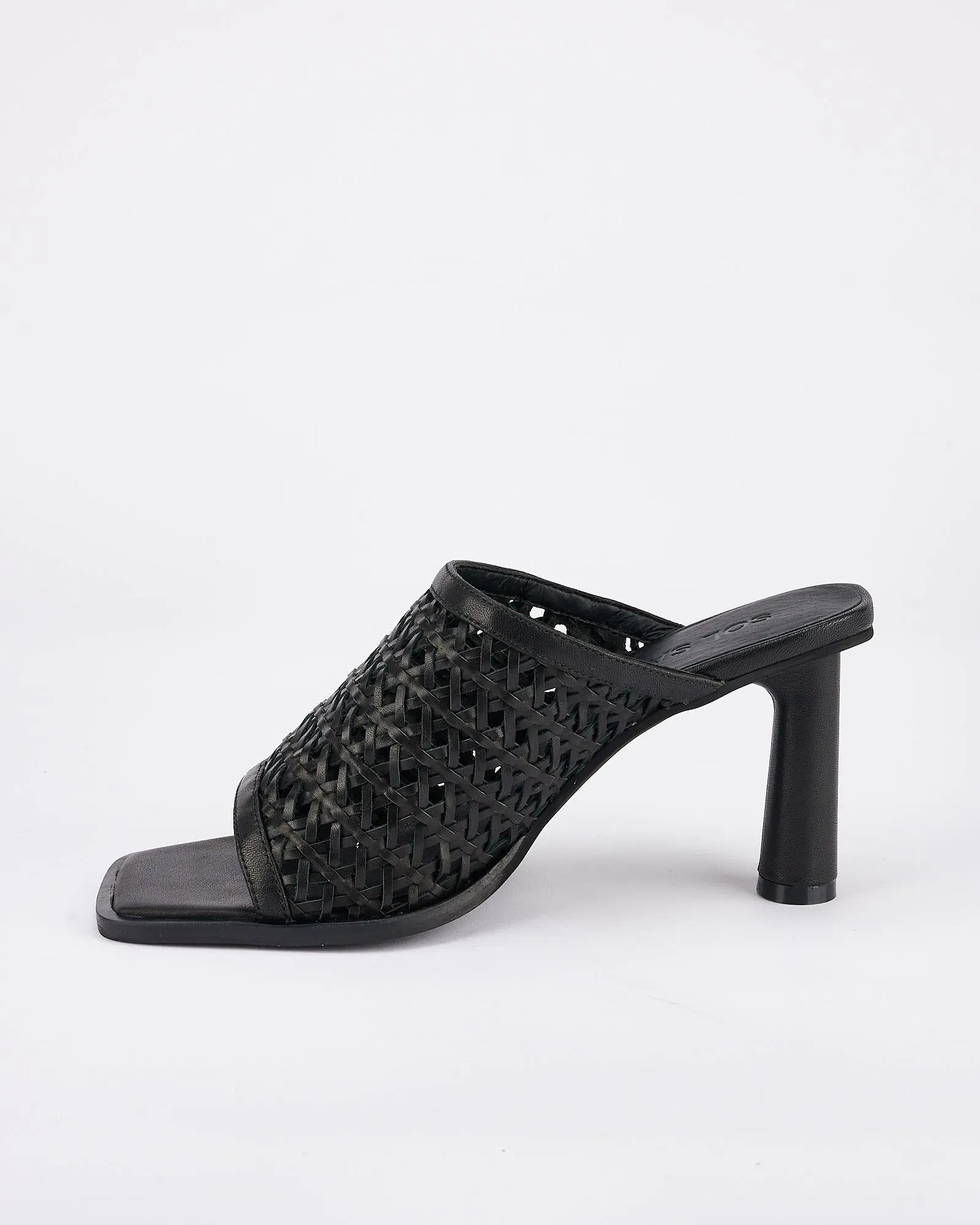 Jacque Heel Black Woven Leather sold by Sol Sana product image thumbnail 2