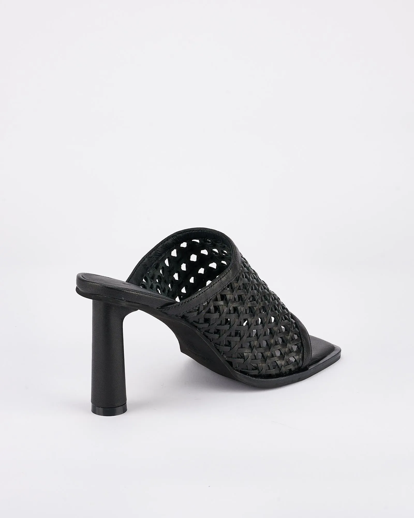 Jacque Heel Black Woven Leather sold by Sol Sana product image thumbnail 4