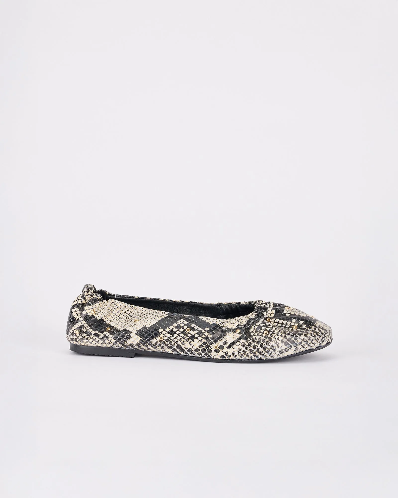 Montagine Ballet Flat Python / Gold sold by Sol Sana