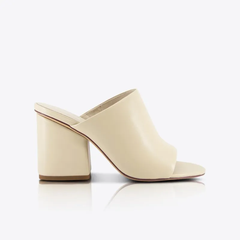 Joey Mule Parchment sold by Sol Sana