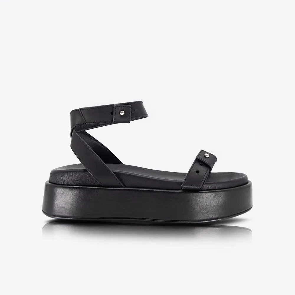 Ophelia Flatform Black sold by Sol Sana