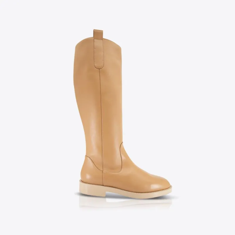 Huntley Tall Boot Tan sold by Sol Sana