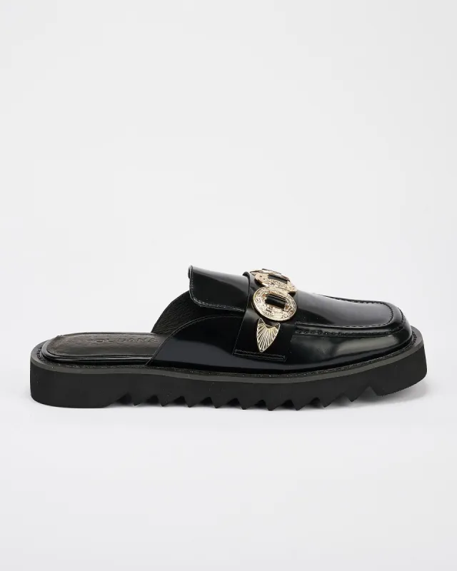 Elana Loafer Black/Gold sold by Sol Sana