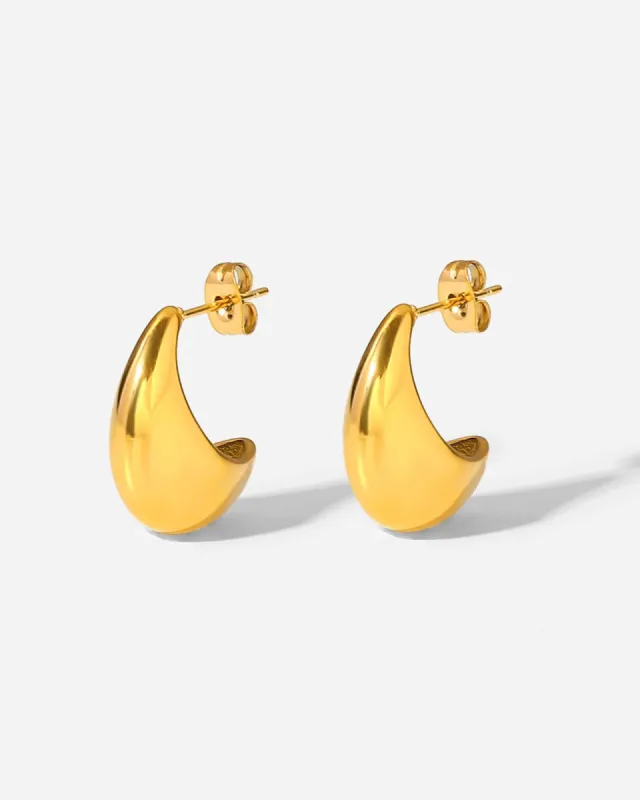 Crescent Studs Gold sold by Sol Sana