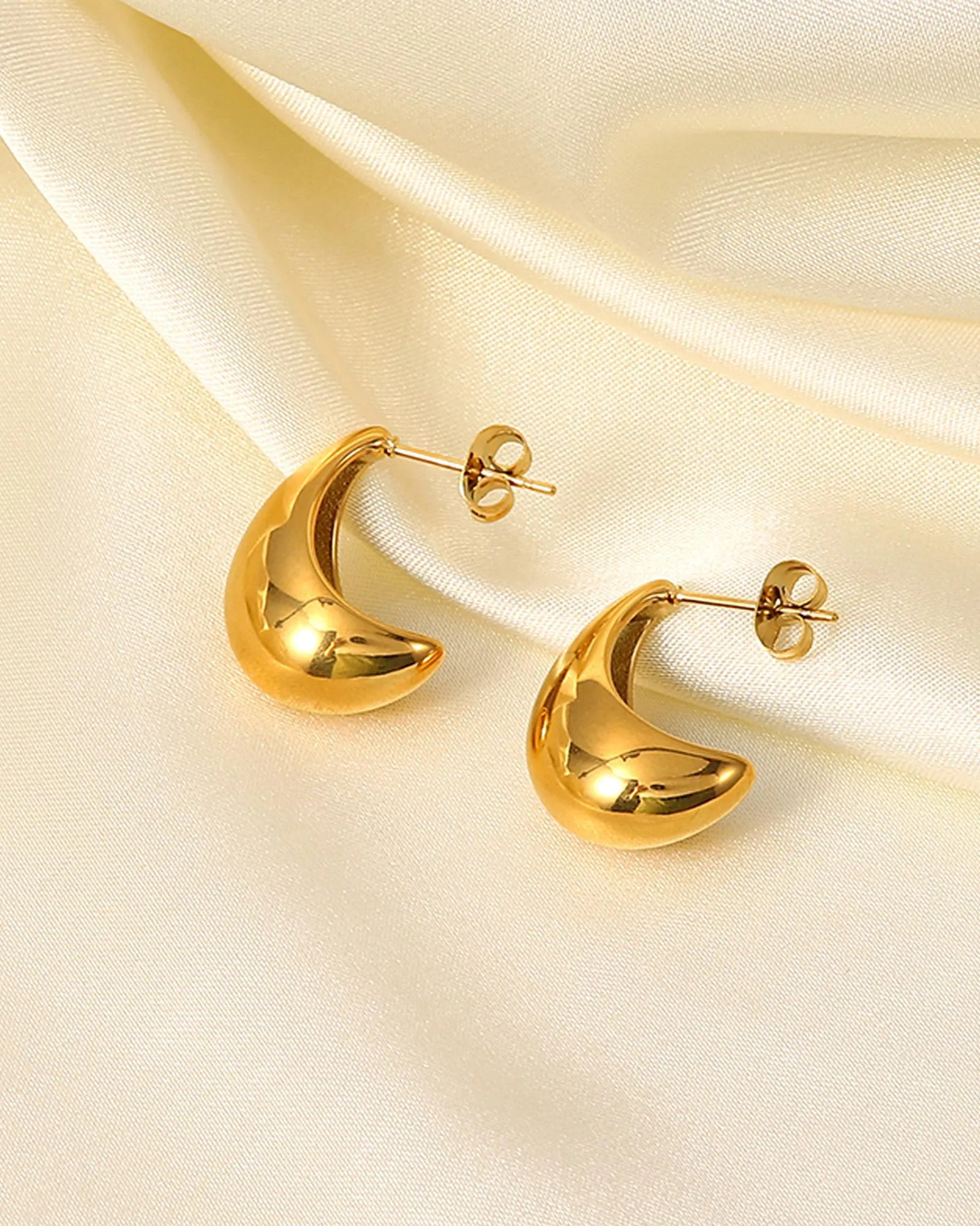 Crescent Studs Gold sold by Sol Sana product image thumbnail 5