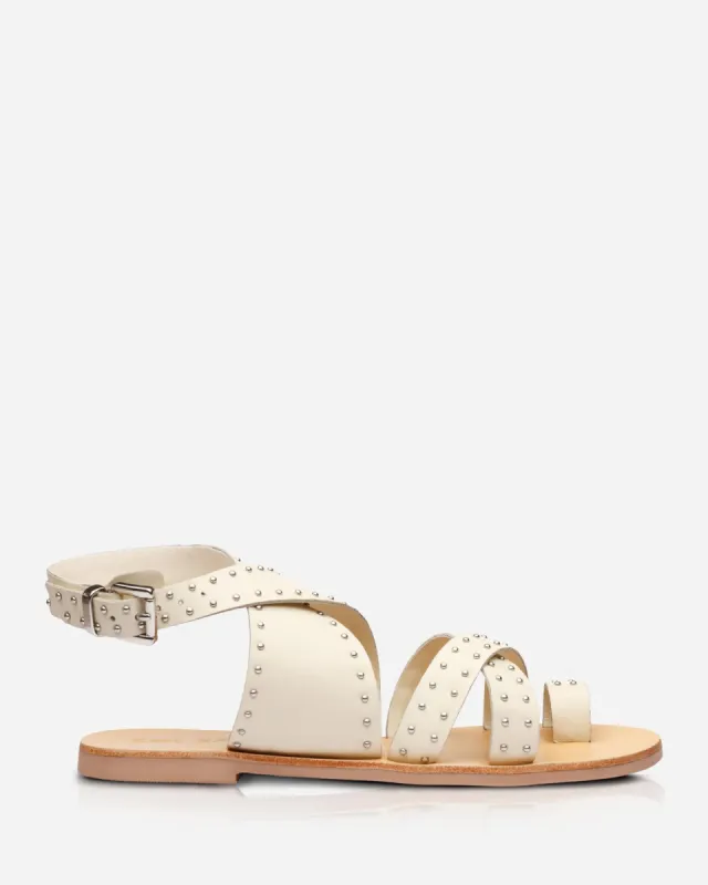 Vesper Sandal • Off White sold by Sol Sana