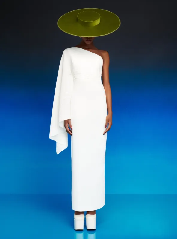 The Lillia Maxi Dress in Cream made by Solace London