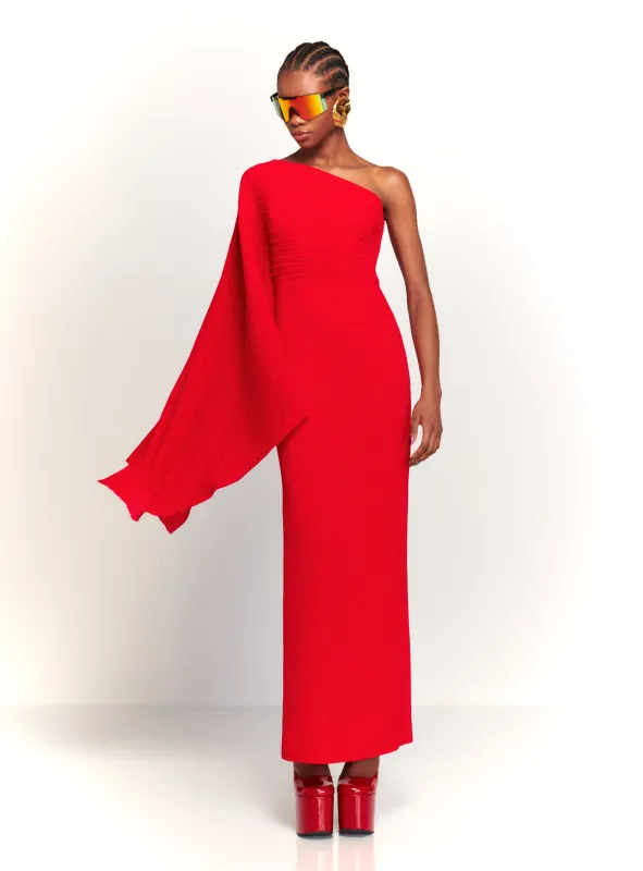 The Lillia Maxi Dress in Red sold by Solace London