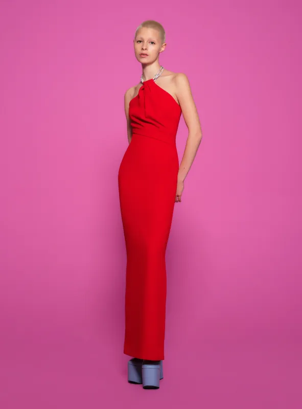 The Riva Maxi Dress in Red sold by Solace London