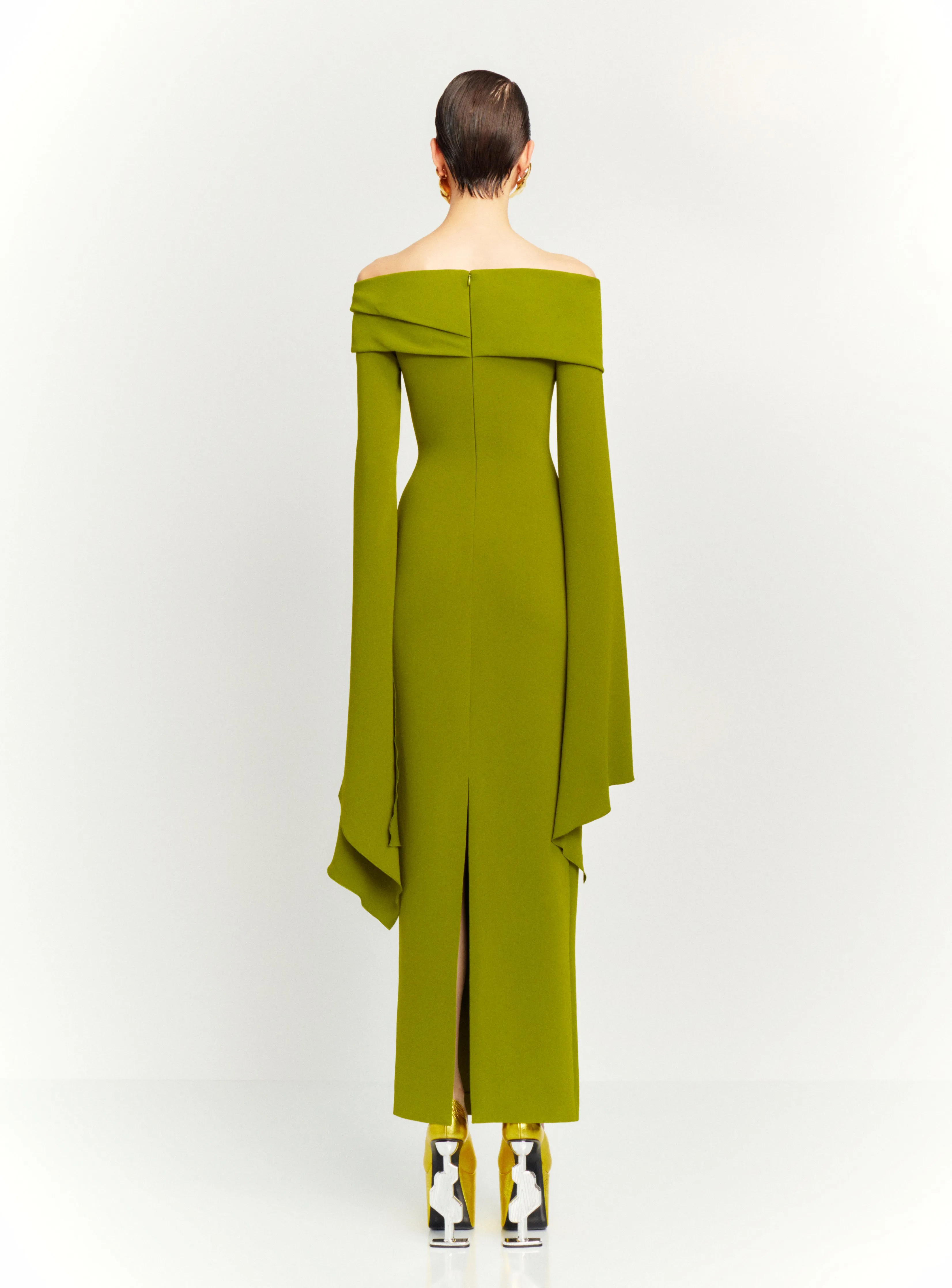 The Arden Maxi Dress in Sweet Pea Green sold by Solace London product image thumbnail 3