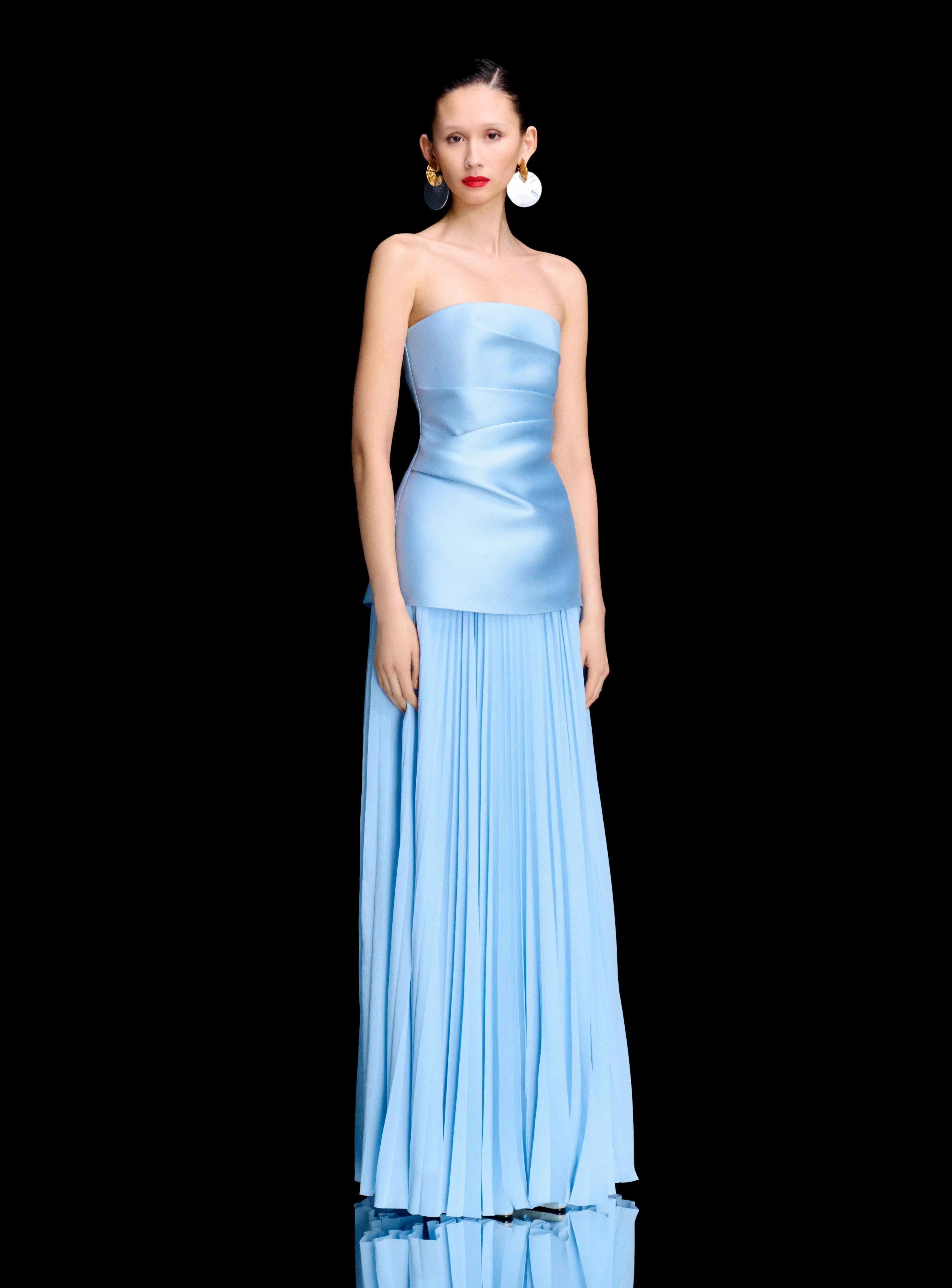 The Claudette Maxi Dress in Soft Blue sold by Solace London product image thumbnail 2