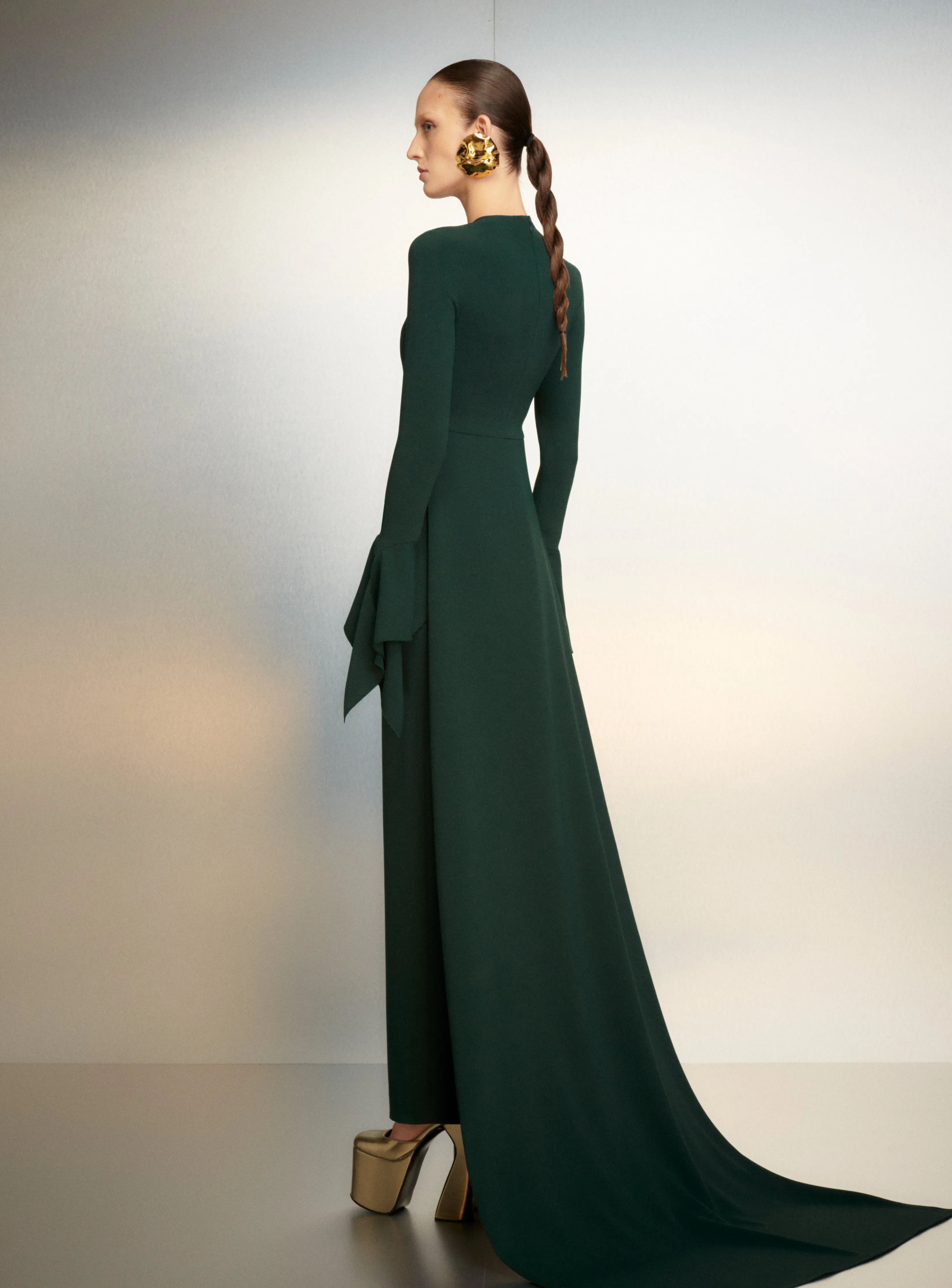 The Blake Maxi Dress in Emerald Green sold by Solace London product image thumbnail 3