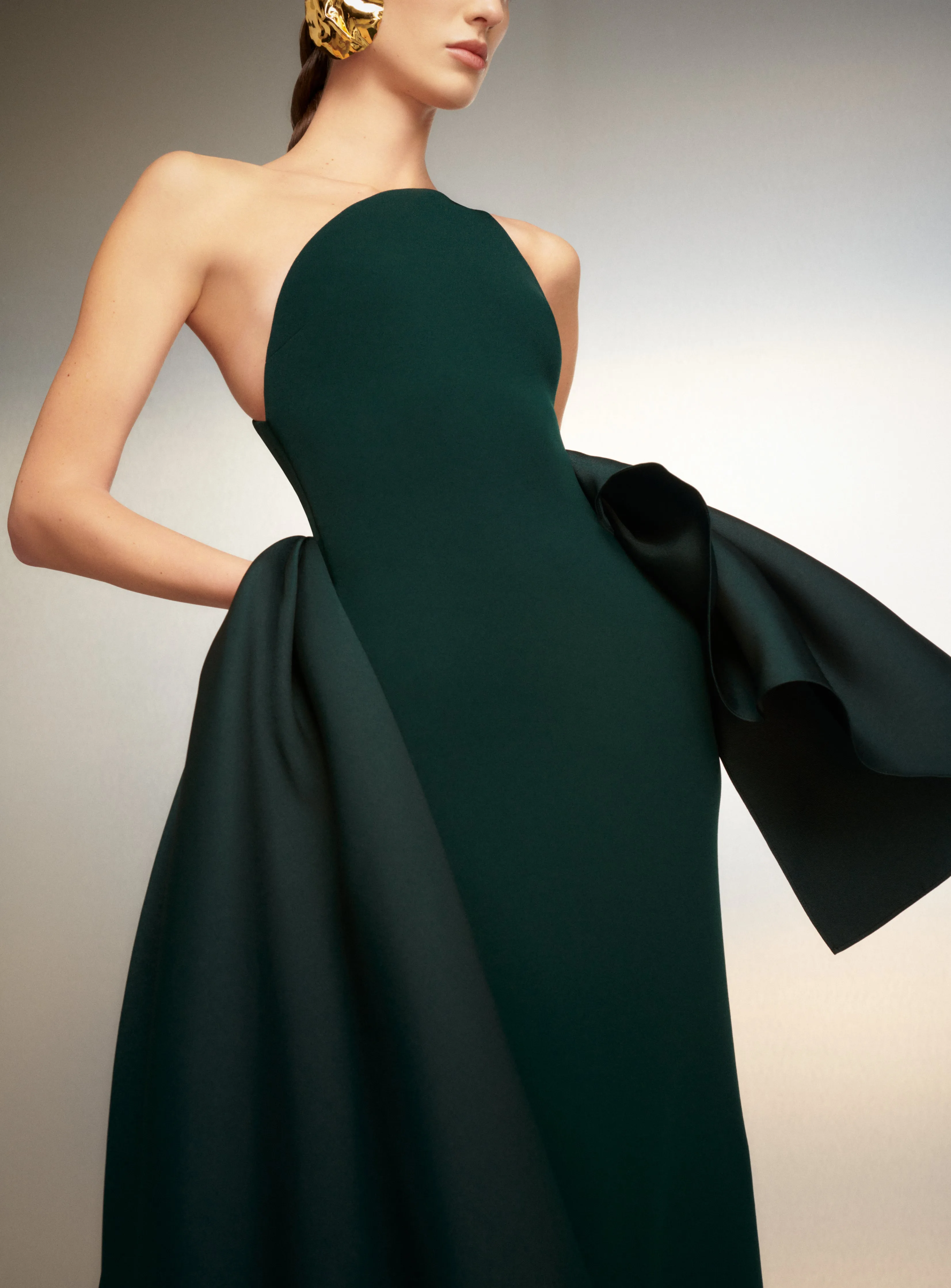 The Calla Maxi Dress in Emerald Green sold by Solace London product image thumbnail 3