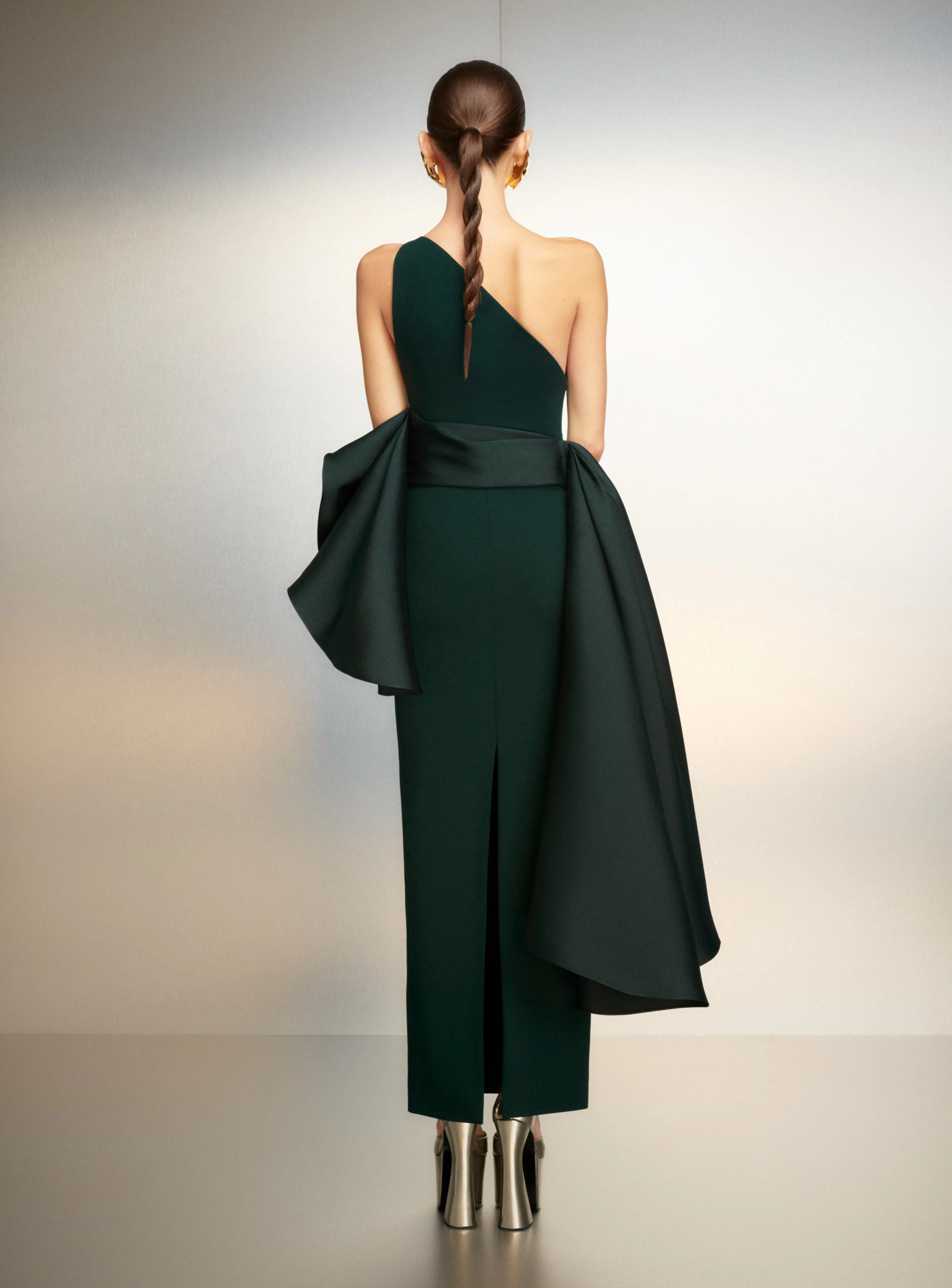 The Calla Maxi Dress in Emerald Green sold by Solace London product image thumbnail 4