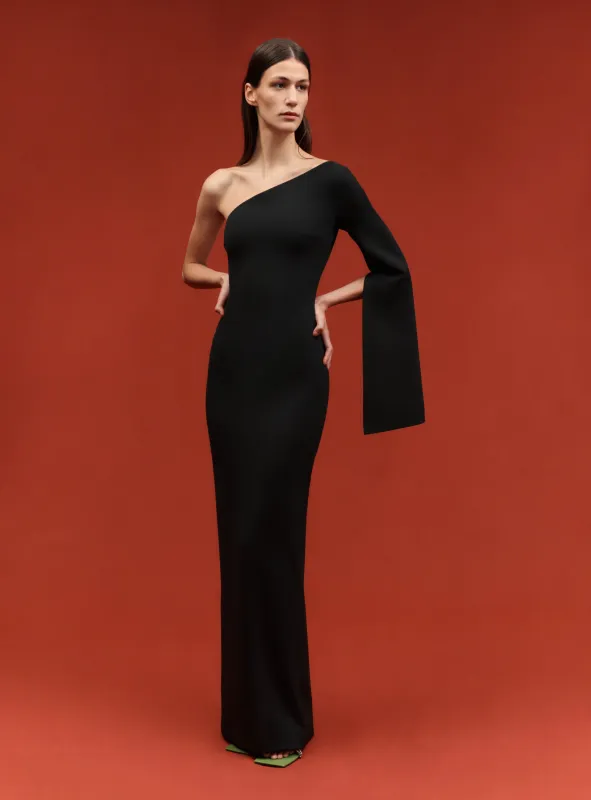 The Callie Maxi Dress in Black made by Solace London