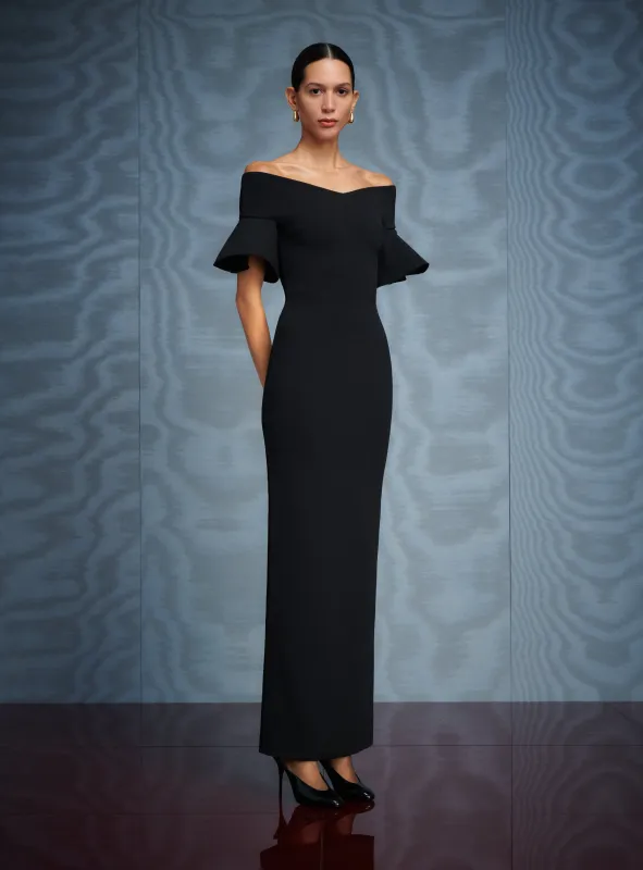 The Cielo Maxi Dress in Black made by Solace London