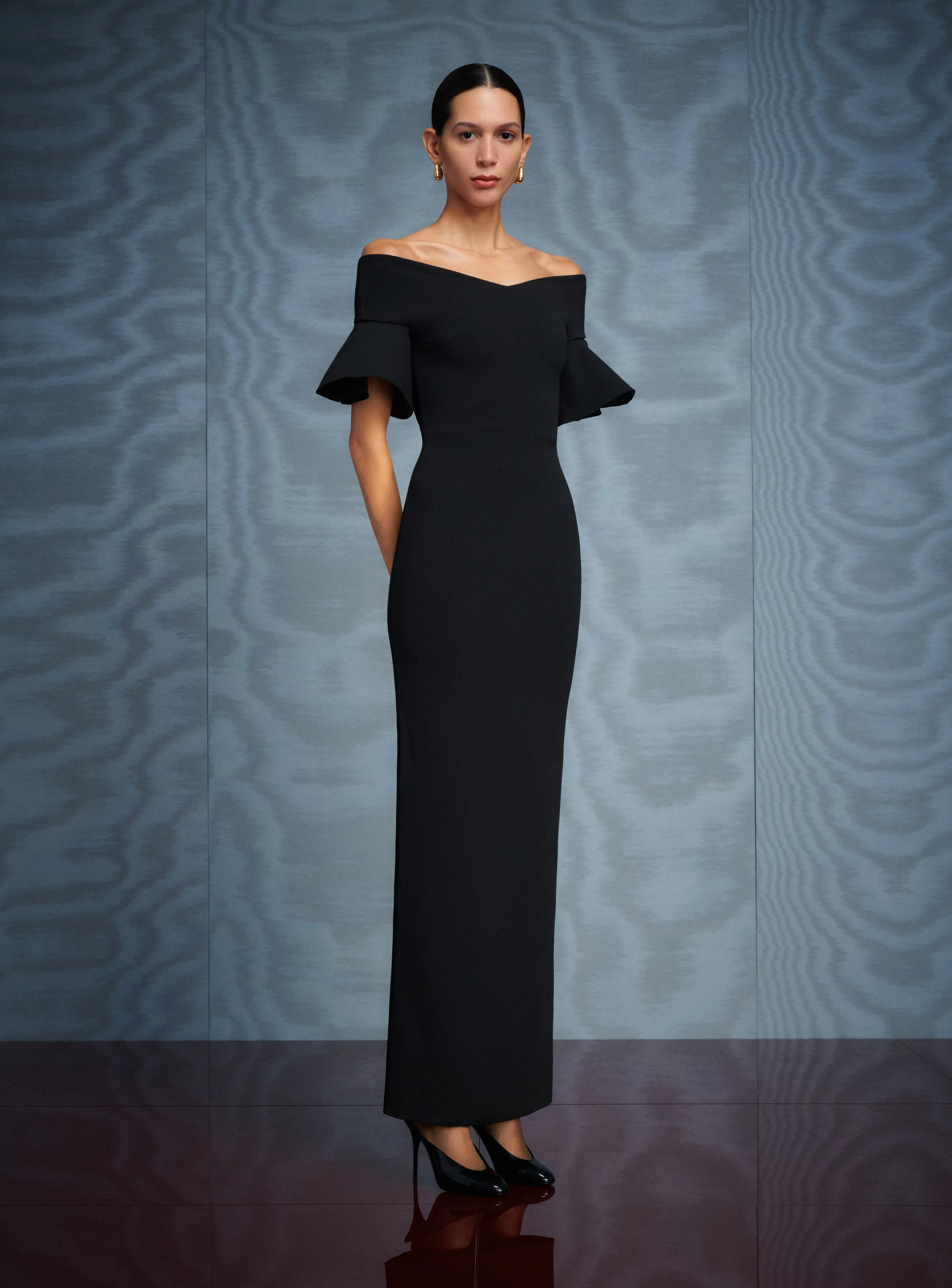 The Cielo Maxi Dress in Black sold by Solace London