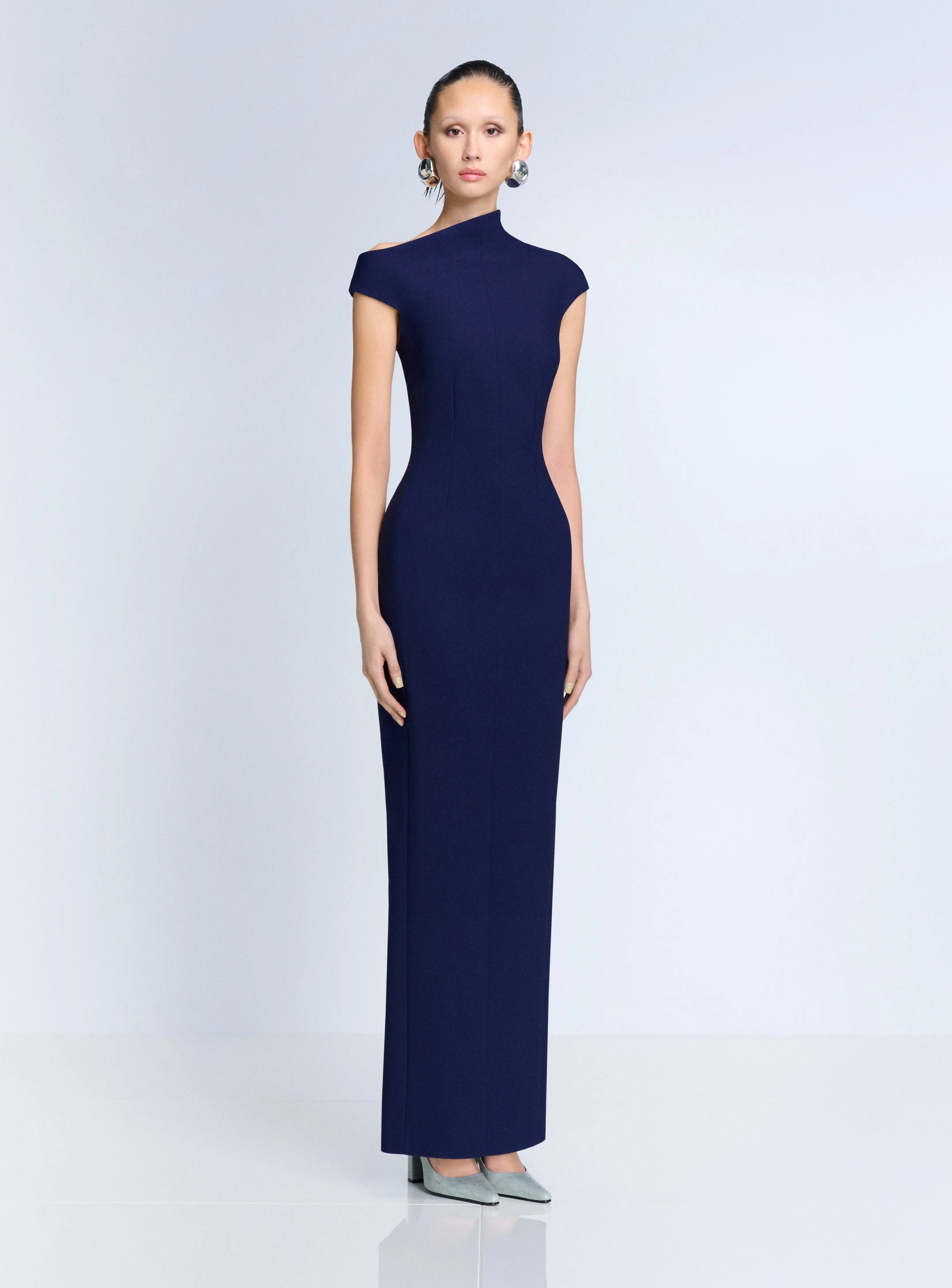 The Arion Maxi Dress in Navy sold by Solace London product image thumbnail 2