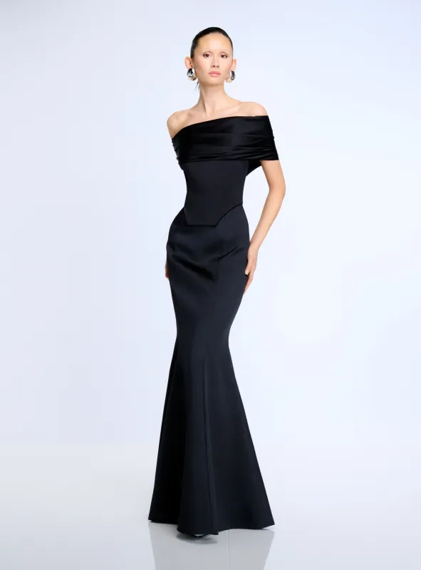 The Alta Maxi Dress in Black made by Solace London