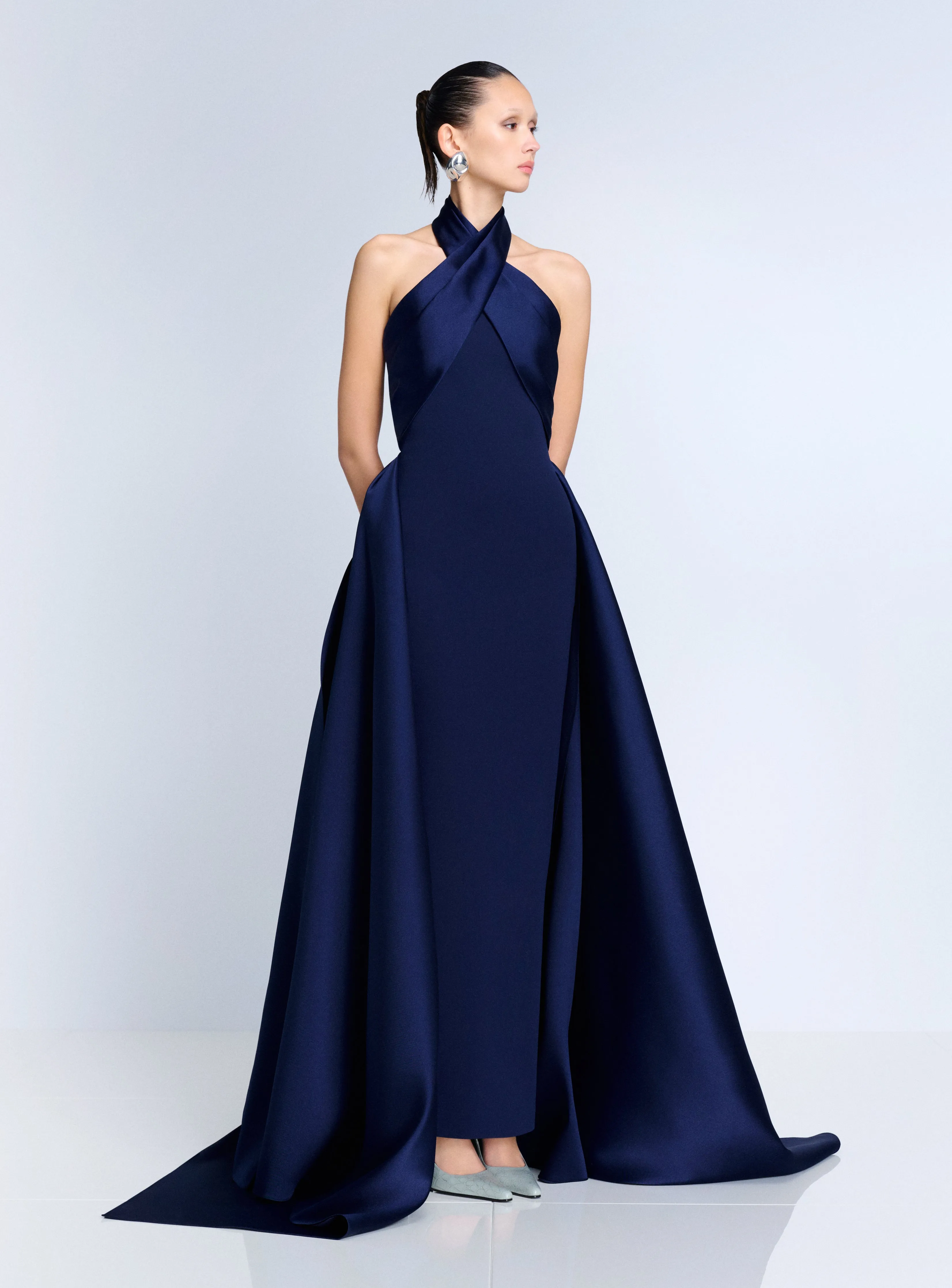 The Rumi Maxi Dress in Navy sold by Solace London product image thumbnail 2